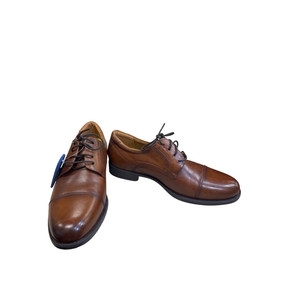Florsheim Mens Brown Leather Oxford Dress Shoes Size 10.5D SKU 8277